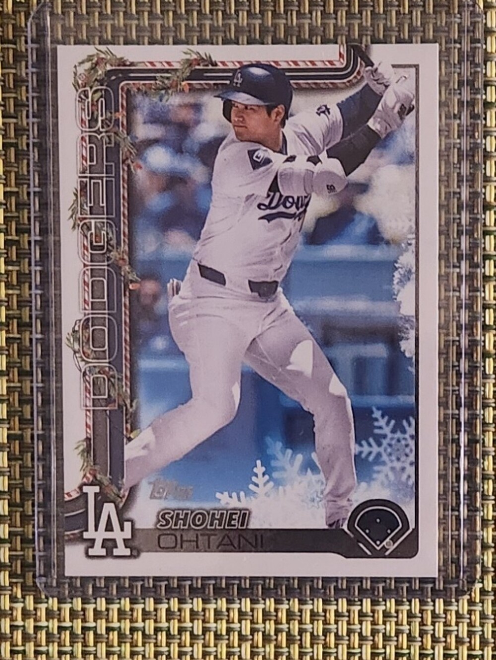 Shohei Ohtani Holiday Baseball Card.